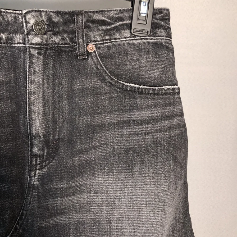 🔥Free people black denim mini skirt raw fringe hem - Picture 8 of 10